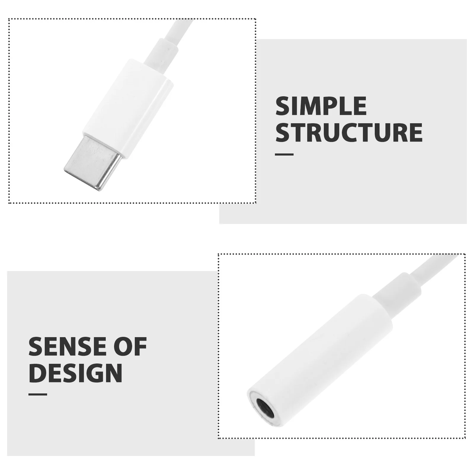 

1pc Usb Type C To 3.5Mm Headphone Jack Adapter Audio Cable For Smartphone Fast Charging Calling Support Voice Control Earphone