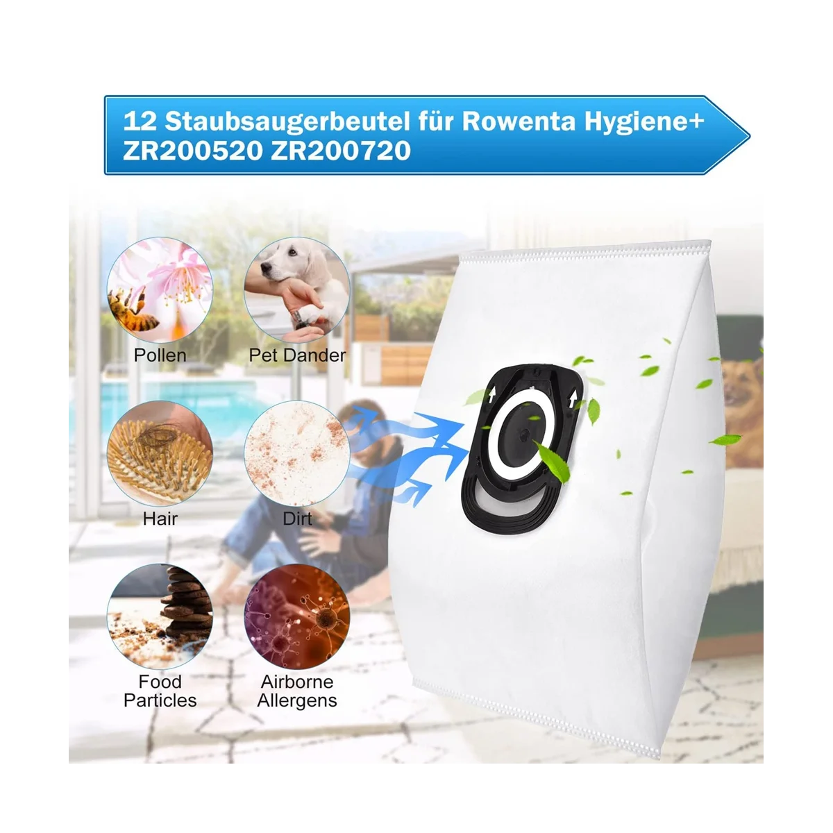 Bolsa para polvo Bolsas para aspiradora + ZR200520 ZR200720, Adecuadas para piezas compactas Power, X- Power y Silence Force-hot