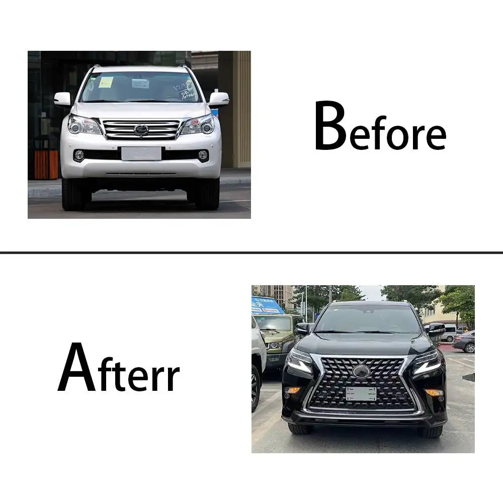 The high quality body kit is modified from Lexus GX400 GX460 2010-2019 to 2020 models including TRD front and rear bumper body k