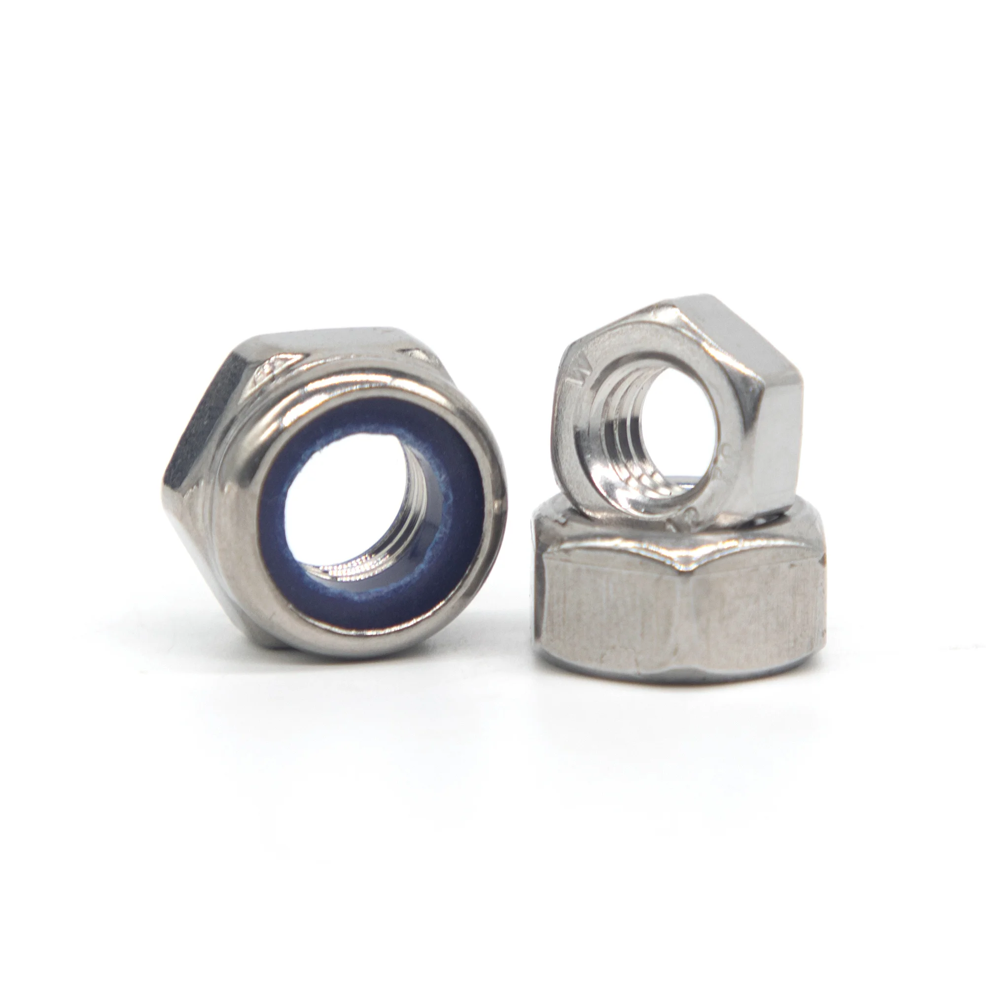 175pcs 304 Stainless Steel Nuts and Metric Locknut Kits M3 M4 M5 M6 M8 M10 Metric Nylon Insert Lock & Hex Nut Set