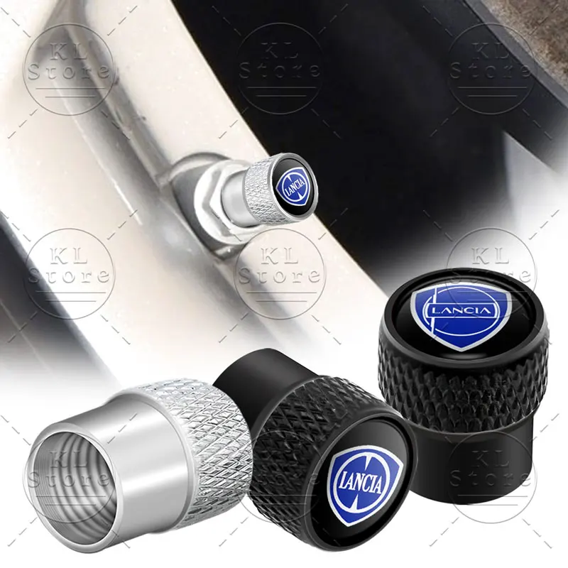 Tapa de vástago de válvula de neumático a prueba de polvo para Lancia Logo Delta 3, Ypsilon Phedra Musa Voyage, 4 piezas, accesorios