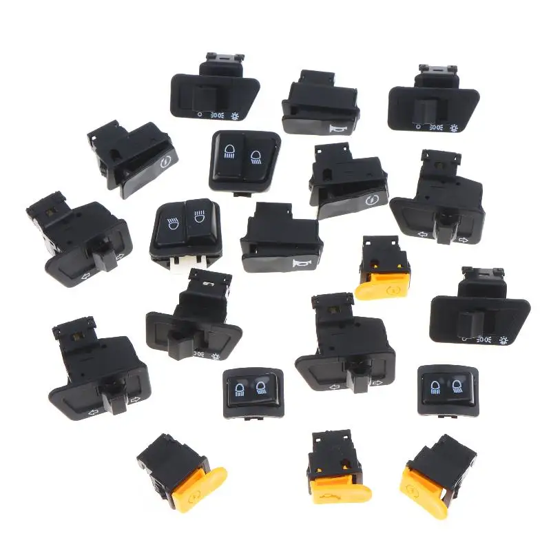 Motorcycle Head Light Horn Dimmer Turn: Starter Single Headlight Switch Button ATV Scooter