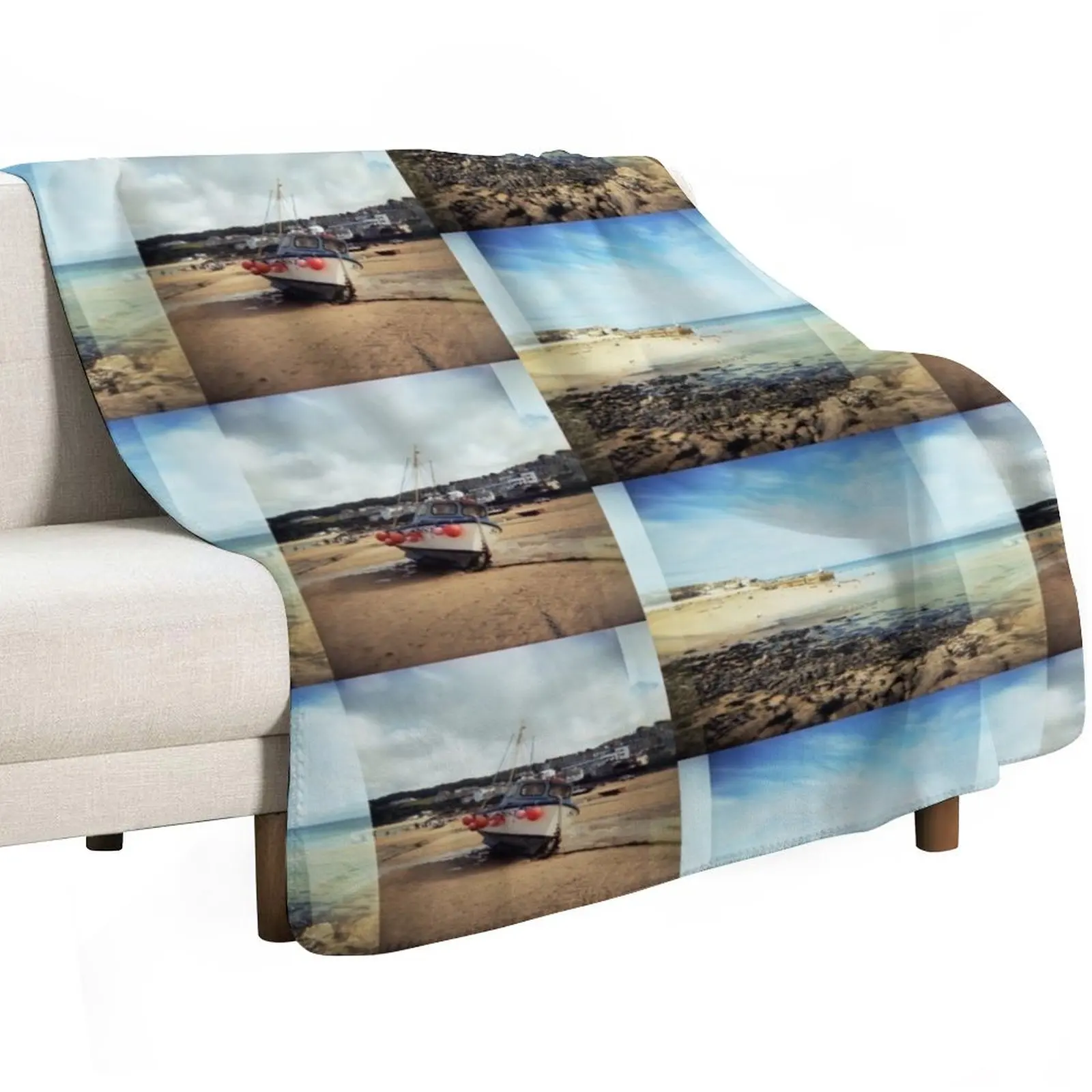 St Ives, Cornwall Throw Blanket Soft Plaid Luxury Brand Bed Fashionable Retros christmas gifts Fashion Sofas Blankets