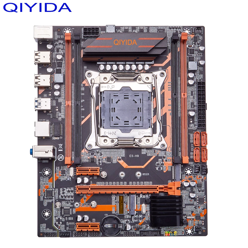 QIYIDA X99 motherboard set LGA2011 3 Xeon E5 2680 V4 kit 4*8G=32GB 3200MHz DDR4 4 channels SATA 3.0 nvme M.2 M-ATX