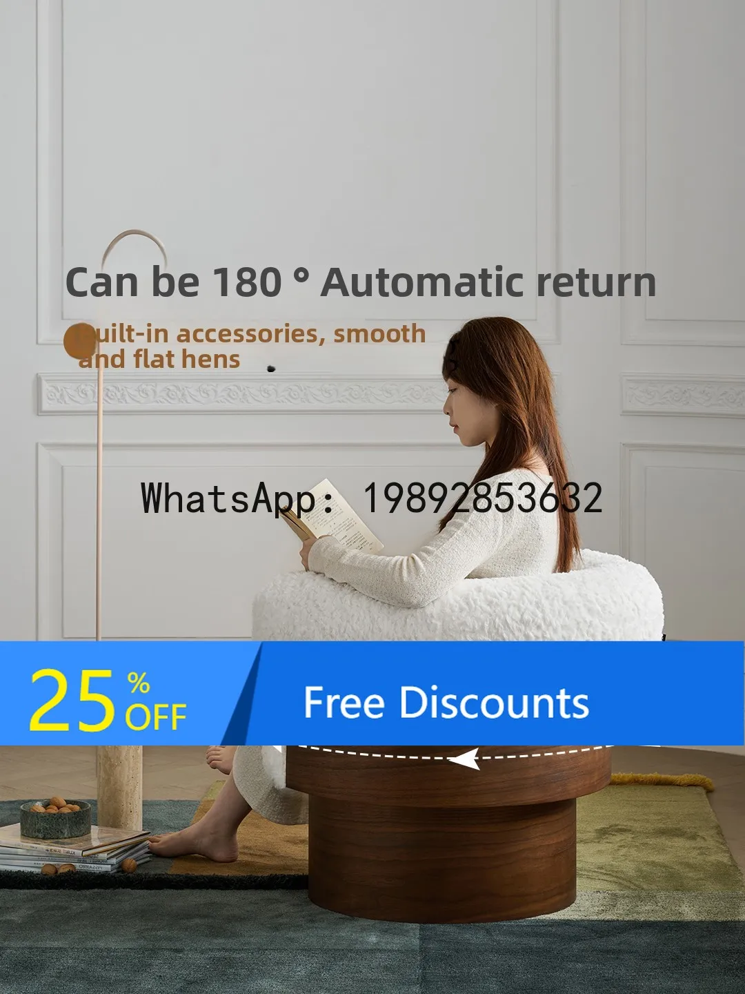 

single swivel chair retro solid wood living room single casual sofa chair