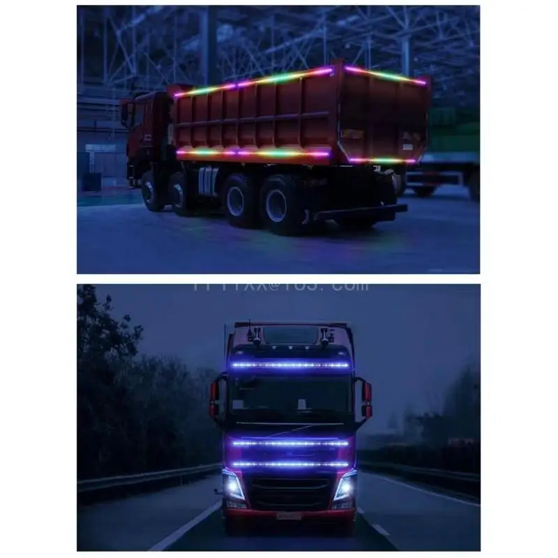 RVs Awning Lights Strips,Multi-Color RVs Underglow Led Lights,Car Pickup Tail Light LED Strips Light Bar DRL Warning Light