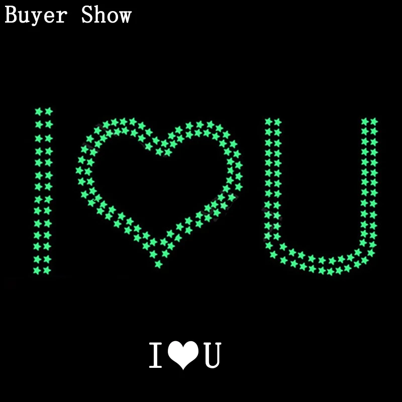 PVC نجوم توهج ملصقات مضيئة في الظلام ليلة الفلورسنت جدار ملصقات فنية للأطفال غرفة السقف المنزل مهرجان الطرف الديكور #3