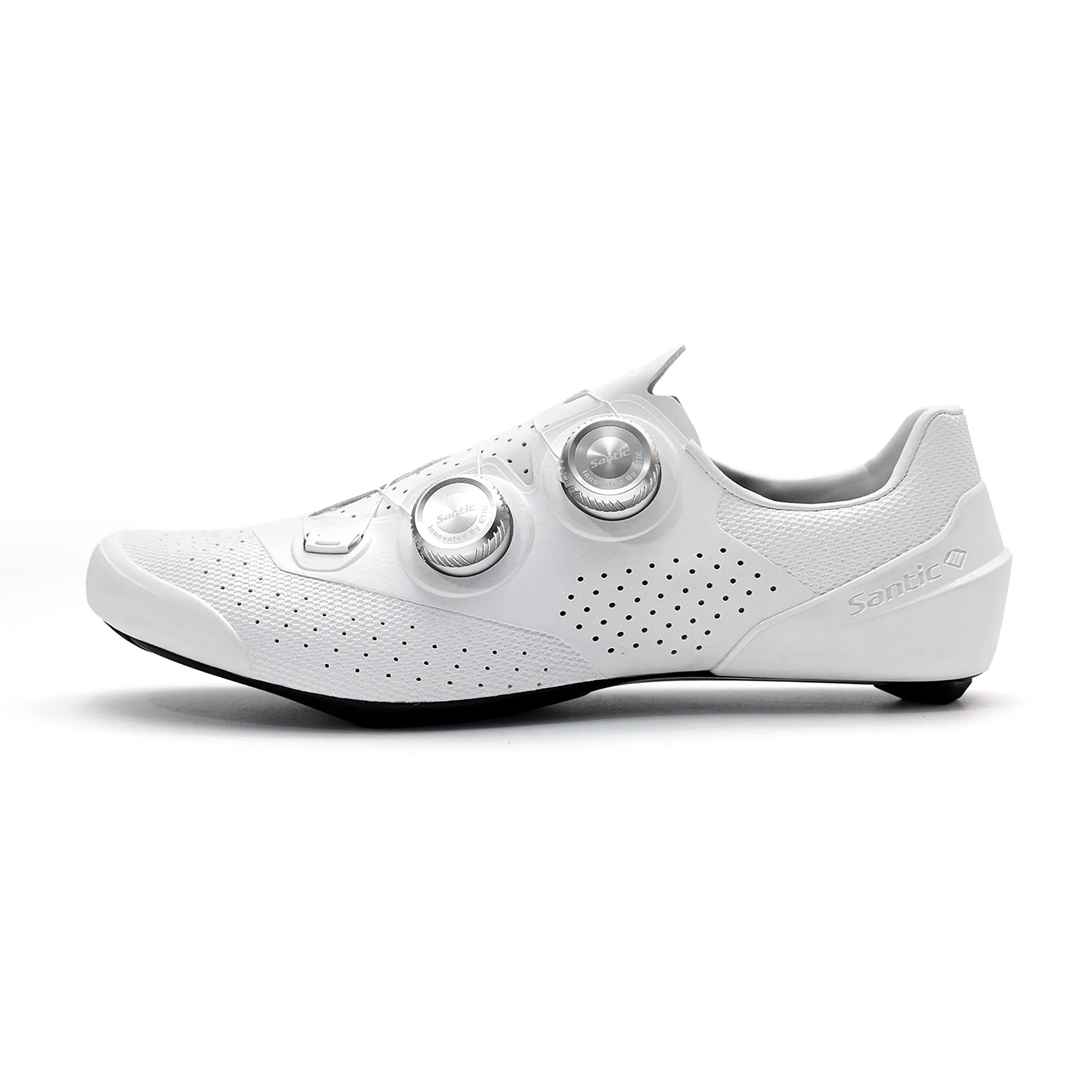 Santic Neue Herren-Rennradschuhe mit Carbonfaser-Sohle Atmungsaktive Rennrad-Schuhe für Straßenräder Professionelle Klickschuhe