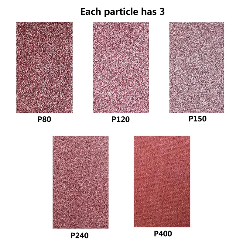 สายพานขัดอะลูมิเนียมออกไซด์3X21นิ้ว (75X533mm) กระดาษทราย15แพ็ค (80 120 180 240ปลายข้าว400) สำหรับเครื่องขัดสายพาน