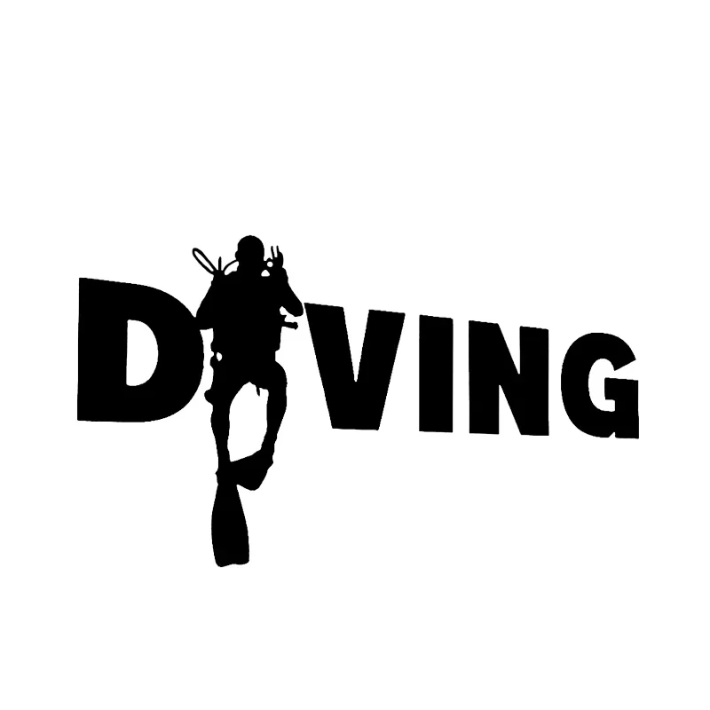 Coolest Diving Unique Silhouette Car Sticker Creative Decal Automobile Accessories Vinyl Decor,17cm*10cm