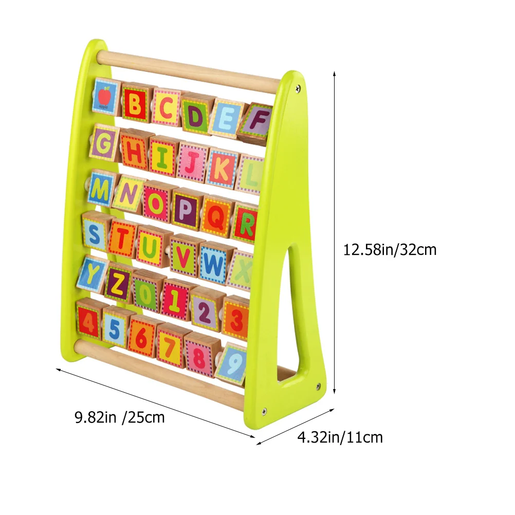 Placa de aprendizagem do alfabeto de madeira para crianças educação precoce desenvolvimento cognitivo reconhecimento de número quebra-cabeça cor brilhante seguro suave