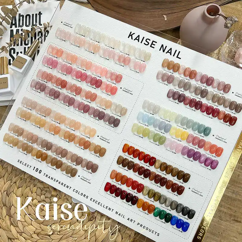 KAISE 100 colors Multicolor Transparent color Nail gel set Nail salon 2024 New Hot sale Non-toxic UV gel Nail Art Kit Wholesale