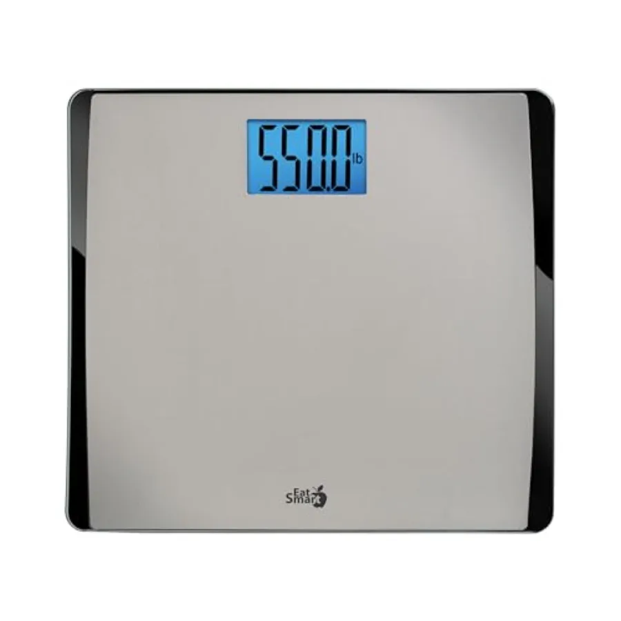 

Eat Smart Precision 550 Pound Extra-High Capacity Digital Bathroom Scale Extra-Wide Platform Stainless Steel Body Weight Scale