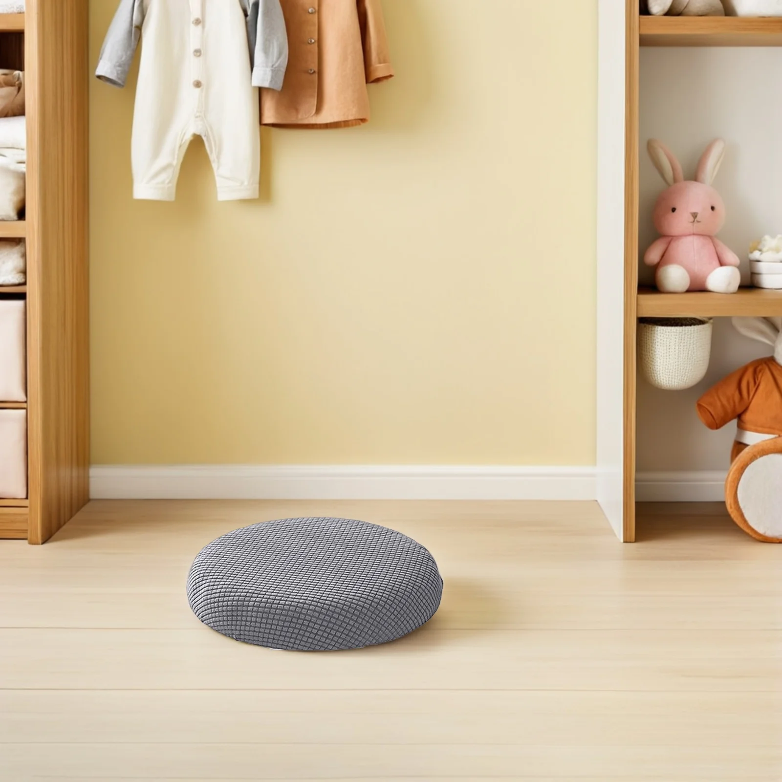 

1Pcs Round Chair Cover Elastic Polyester Home Use Chair Protector Dining Stool Cover Seat Protector Chairs