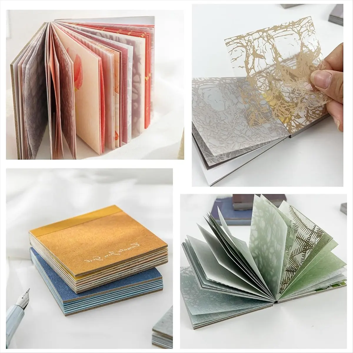 

Надежная 300 листов винтажной бумаги для скрапбукинга, 2,4x2,4 дюйма, принадлежности для ведения журналов, эстетические декоративные канцелярские принадлежности