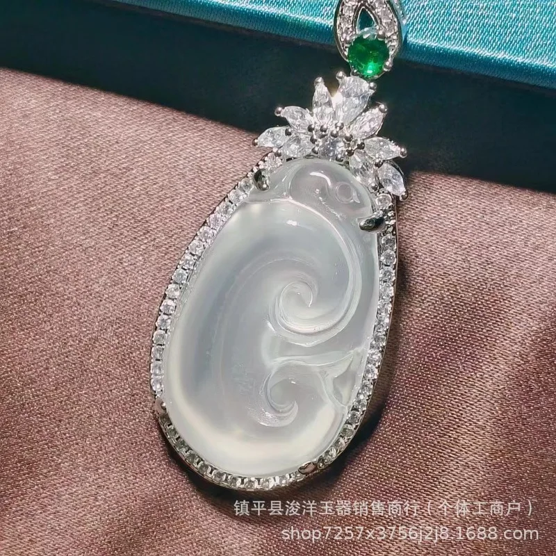 Natural white chalcedony agate 