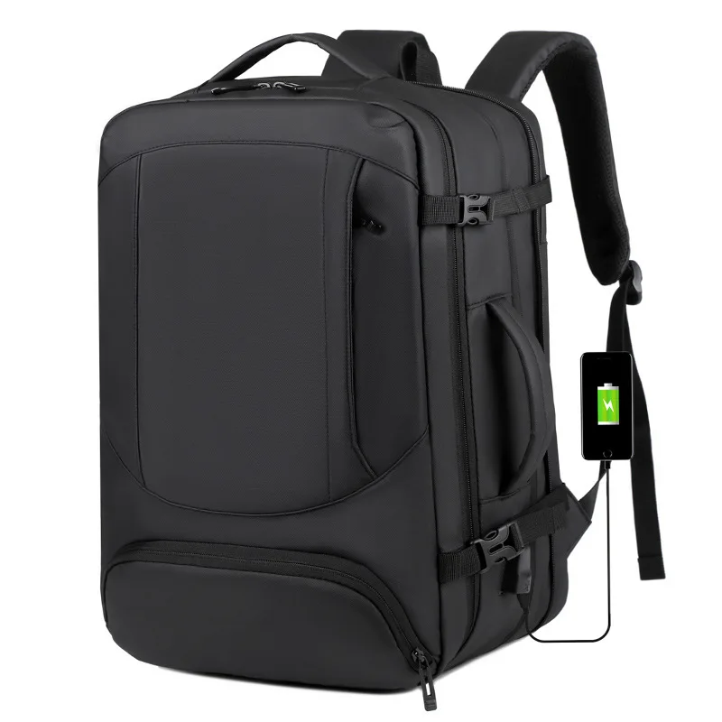 Mochila de Viagem Impermeável Multifuncional para Homens, Expansão De Carregamento USB, Saco De Laptop De Negócios, Grande Capacidade, Novo