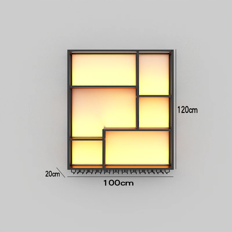 Деревенский эстетический винный шкаф для хранения, дизайн дисплея, простой минималистичный винный шкаф, европейская стоячая металлическая мебель Szafka