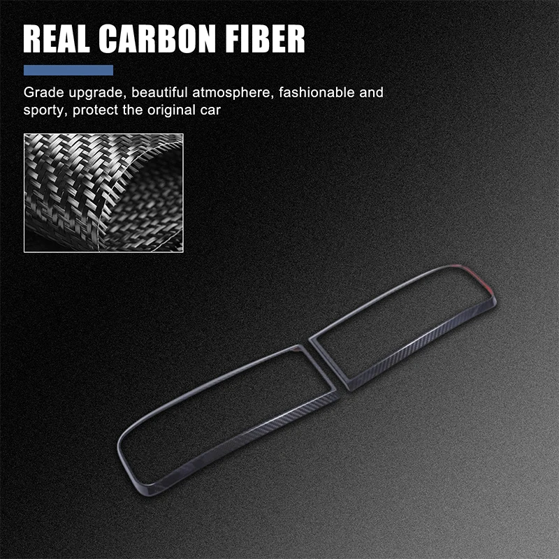 Real Carbon Fiber Car Rear Light Taillight Frame Trim Sticker For Mercedes Benz G-Class G500 2019-2025Car Accessories