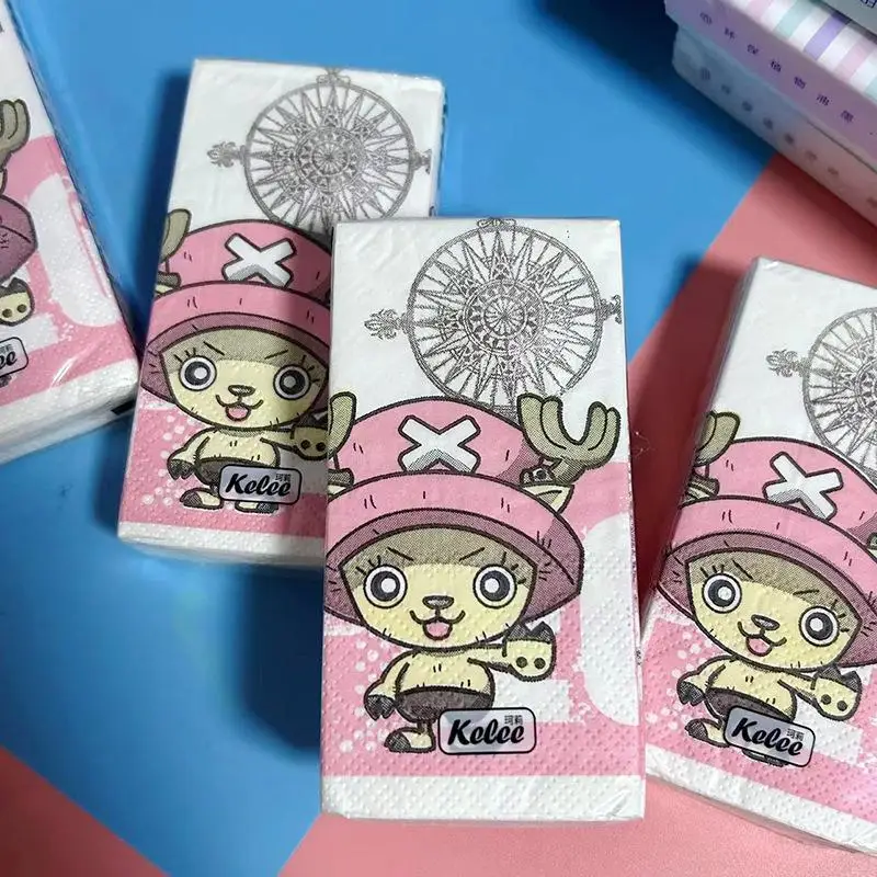 Kawaii Cute Tony Tony Chopper Tissue Handkerchief Paper Printing Napkin Portable Toilet Paper Facial Tissue Girl Birthday Gift