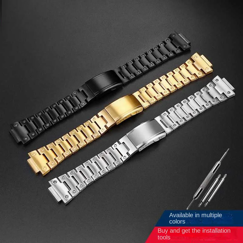 For Casio G-SHOCK GM-2100/GA2100 High Quality Solid Stainless steel watchband Men's Watch Strap Folding buckle Bracelet