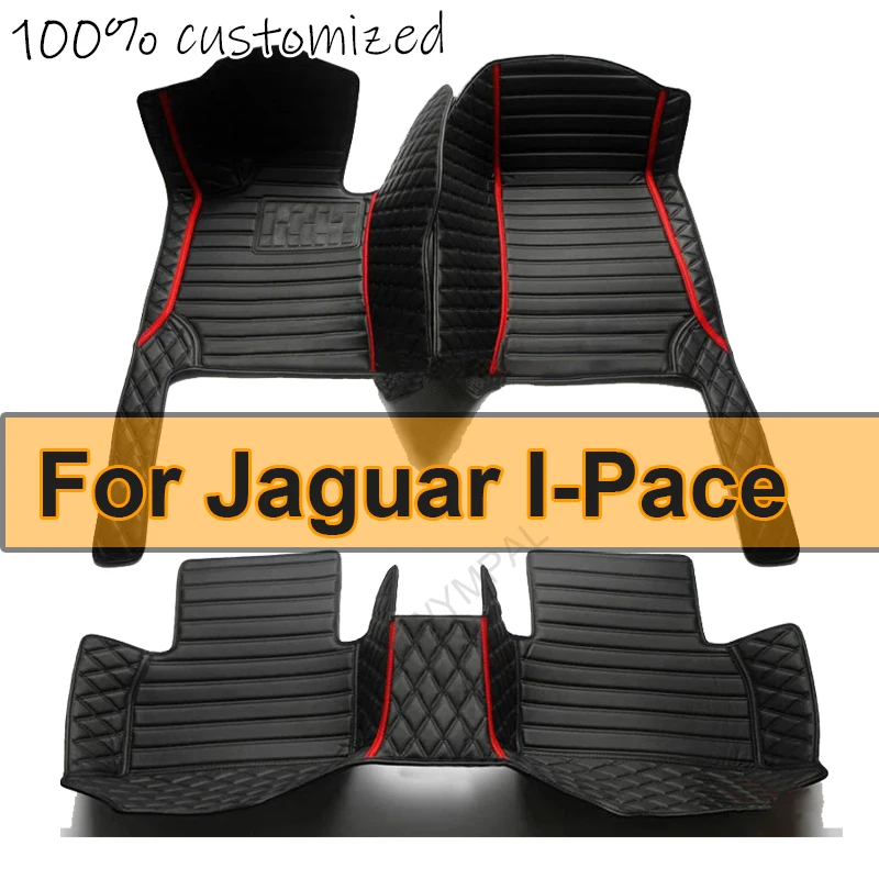 Car Floor Mats For Jaguar I-Pace IPACE I PACE 2018~2022 Carpet Leather Mat Anti Dirty Pad Cubre Pisos Para Autos Car Accessories