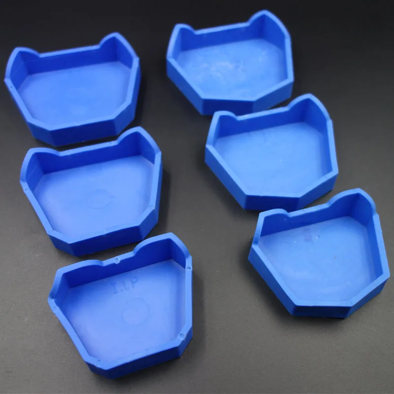 Dental Silicone Rubber Impression Tray Base for Denture Plaster Model Former Molds Tray Filling Gypsum SL513