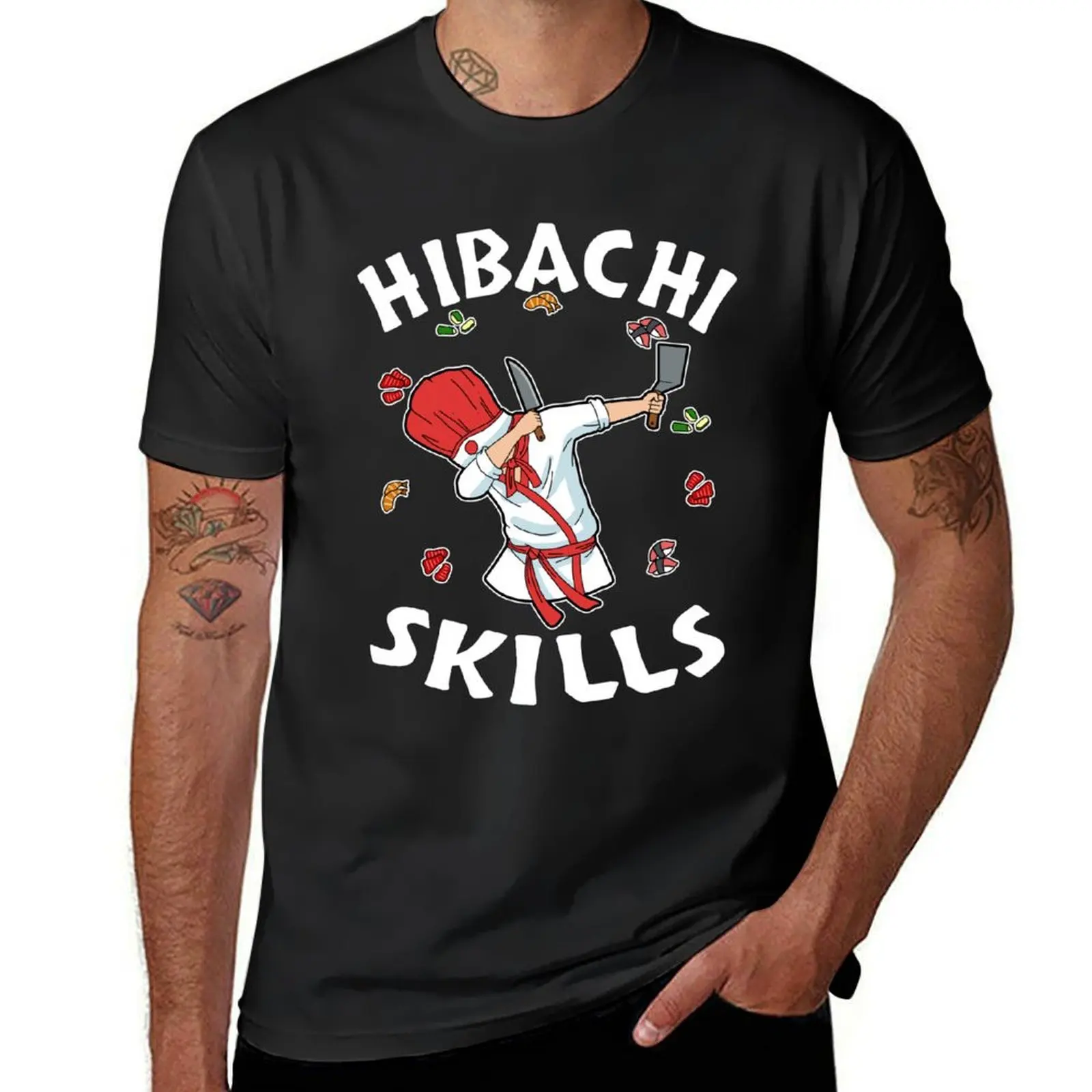 Hibachi Connoisseur Gifts Hibachi Chef Costume Hibachi Grill T-Shirt Short sleeve tee summer tops mens clothes