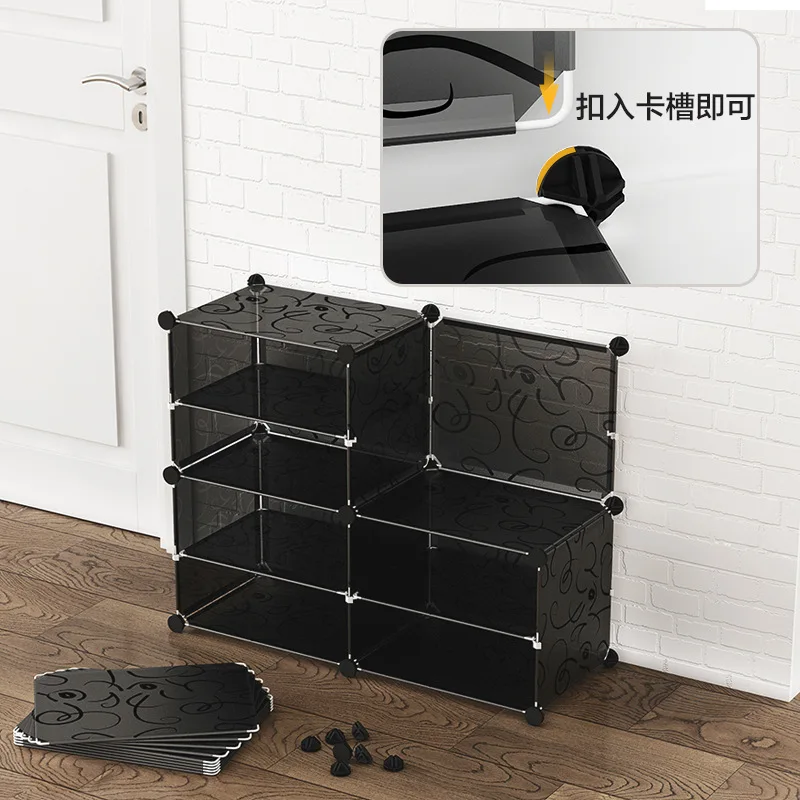 Household shoe cabinet Dustproof economical assembly plastic storage cabinet multi-layer space saving artifact