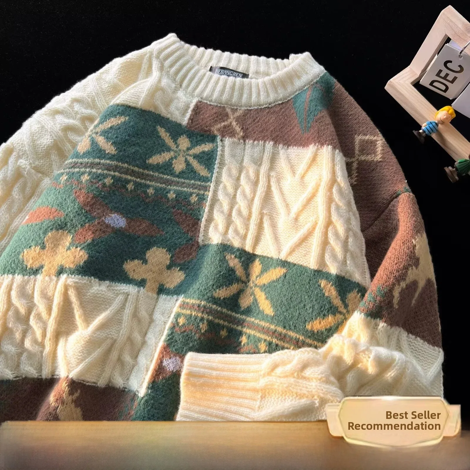 

Cisas Knit Sweater Men Women Trendy Soft Twist Knitted irt Autumn Winter Lazy Sle Couple Clothes Casual round Ne Wa...