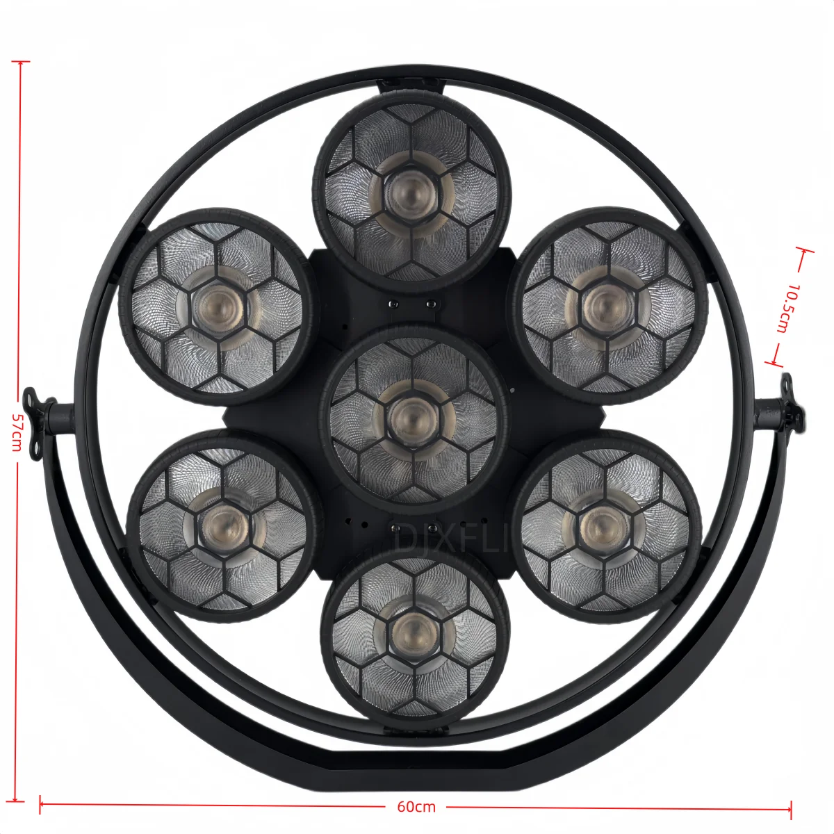 200W 7 Eyes RGB+White&Yellow LED Retro Audience Wash Light DMX512 Stage Background Effect Lights for KTV Wedding Party Disco DJ