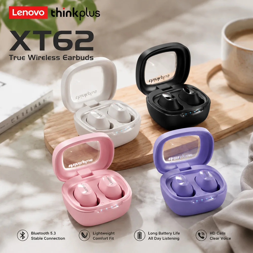 Stable Signal Bluetooth Earbuds Easy Touch Control for Play Pause and Answer Calls IP34 Dust and Sweat Resistance Daily Use XT62