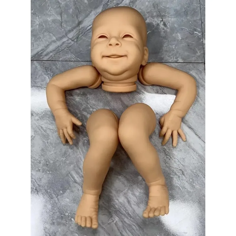 18Inches Reborn Doll Kit Limited Edition Sebastian Unpainted Newborn Baby Doll Parts with Cloth Body and Eyes Kit Bebe Reborn