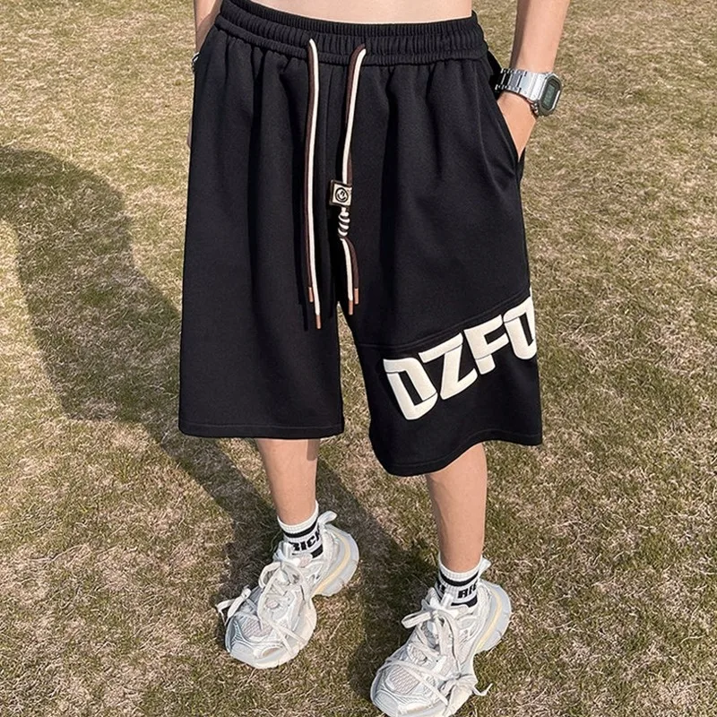 

Американские хип-хоп шорты оверсайз для баскетбола, мужские спортивные повседневные летние модные брюки с принтом 56 Points, стильные молодежные активные шорты