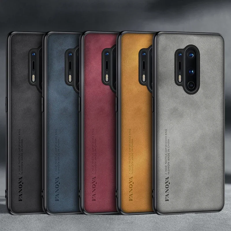For OnePlus 8 T 8Pro 5G One Plus 8 Pro OnePlus8 Coque Luxury Leather Case For OnePlus 8 Pro 8T Cover Matte Silicone Phone Case