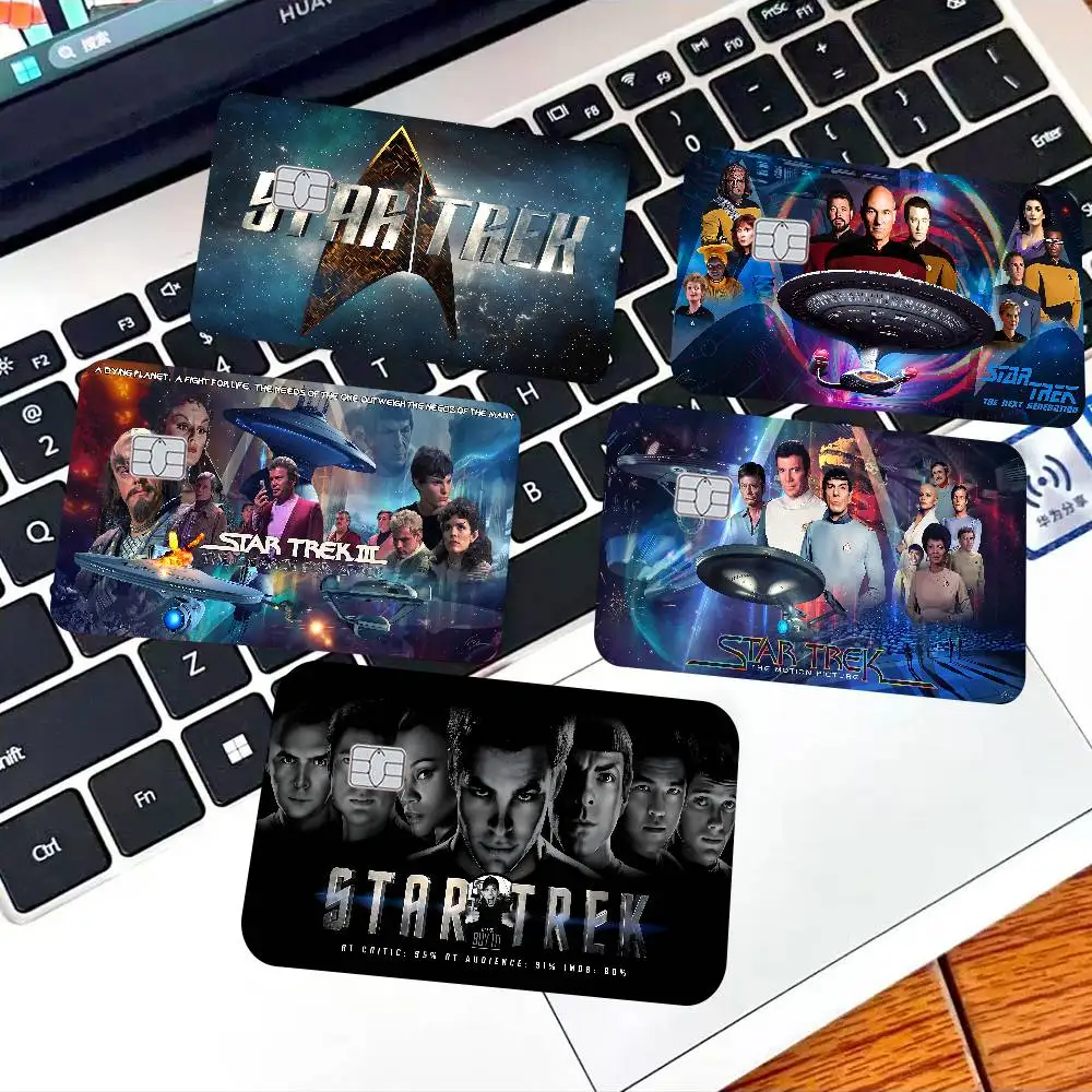 TV S-Star T-Trek Anime Game Film Cover Sticker Case for Small Chip Credit Debit Card Front Side