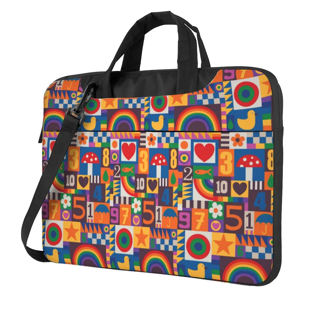 

Сумка для ноутбука Pop Art Patchwork - красная и радужная сумка через плечо, сумка для компьютера 13, 14, 15,6-дюймовая сумка для ноутбука Macbook Pro Lenovo