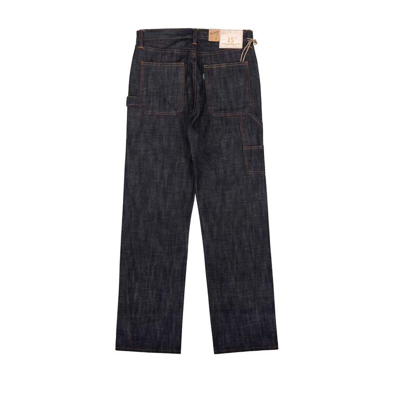 BOB DONG N333 Carpenter Jeans 15oz Selvedge Raw Denim Vintage Workwear Men Pants