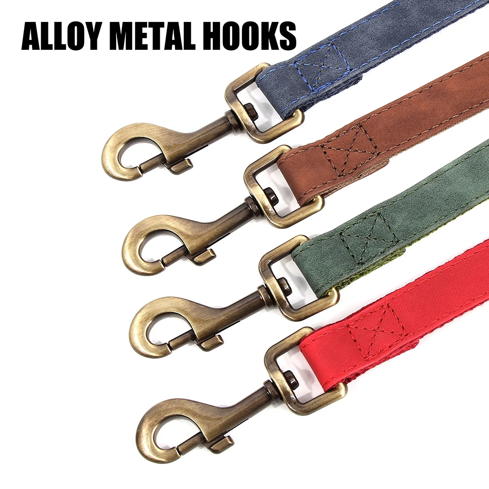 Personalisiertes Hundehalsband mit Leine aus PU-Leder, inklusive Laufleine, kostenlose individuelle Haustier-ID-Halskette für kleine und große Hunde, Mops – Detail 23