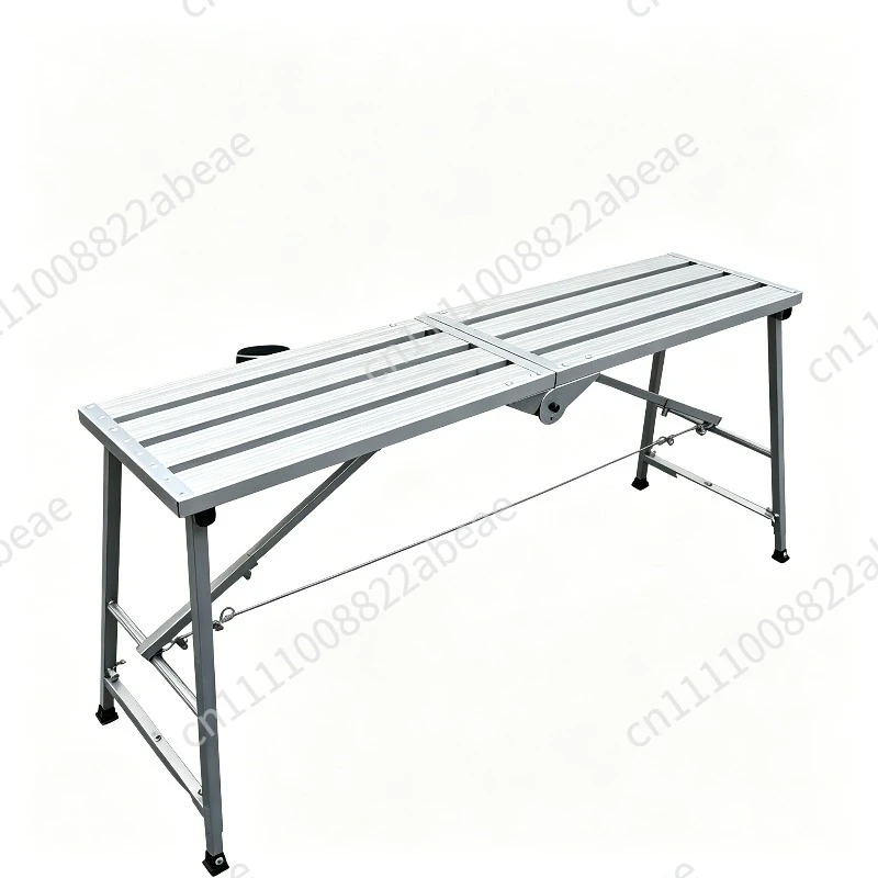 Thickened load-bearing lifting stool, portable folding aluminum alloy construction site decoration bracket
