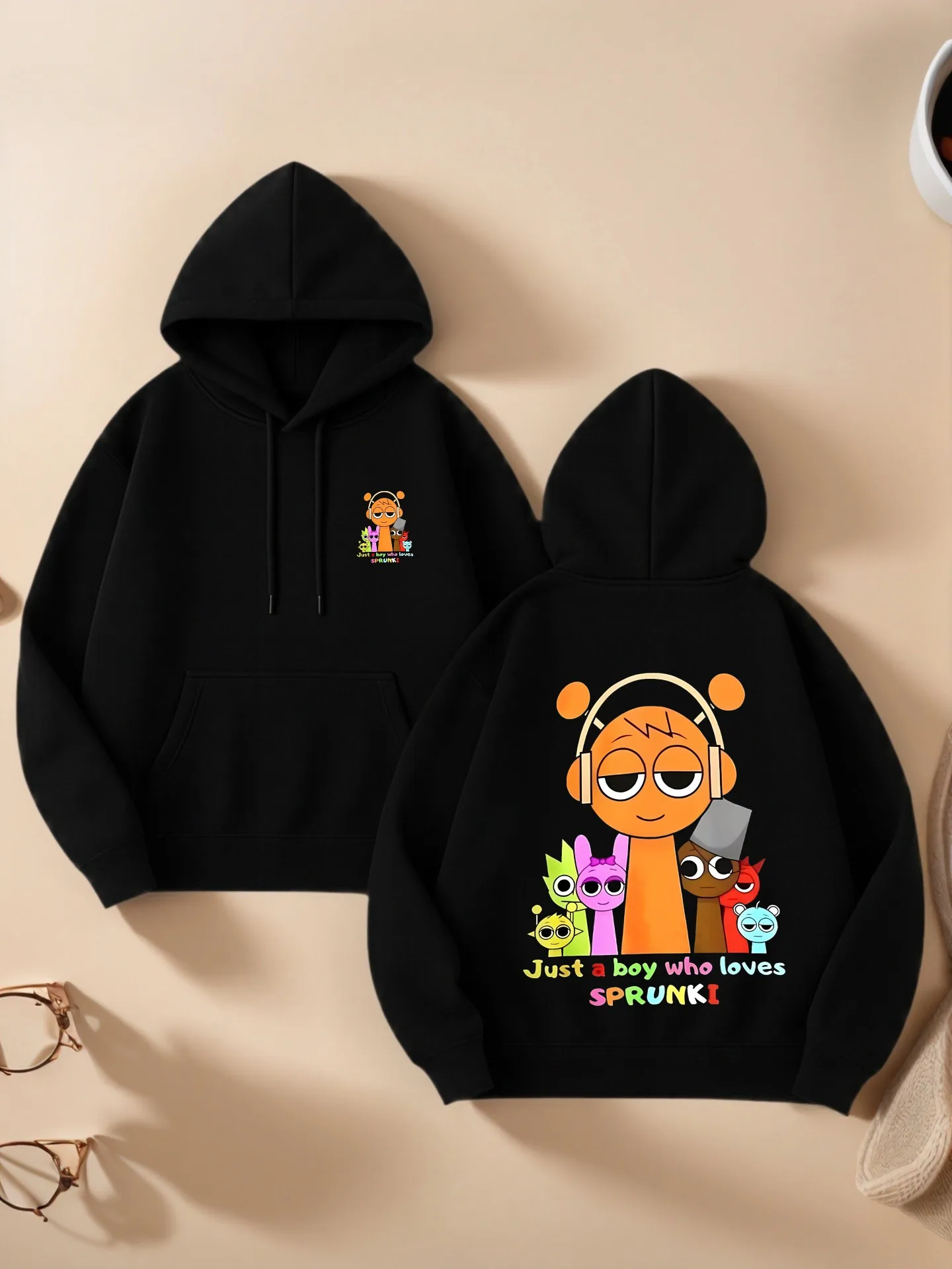 

Graphic Hoodie Women, Cartoon Print, Casual Aesthetic, Soft Fabric, Casual Everyday Wear, For Teens