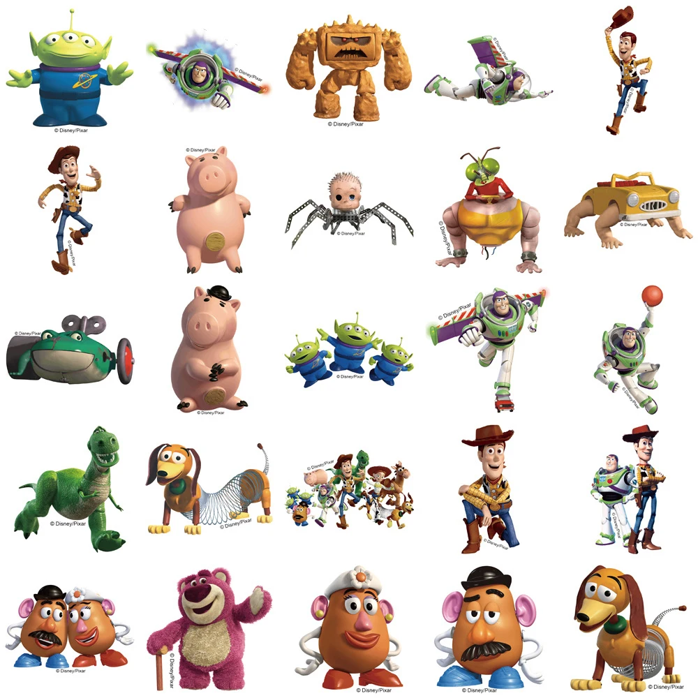 10/30/50PCS Disney Toy Story Buzz Lightyear Woody Stickers Cartoon Leuke Graffiti Decals DIY Laptop bagage Dagboek Kinderspeelgoed