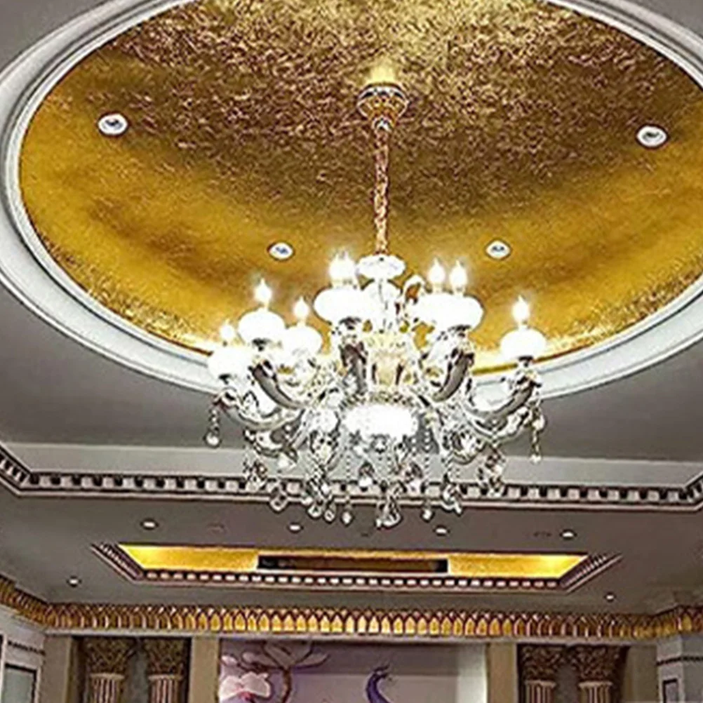 

1 Bag Imitation Gold Foil Sheets Square Craft Foil for Art Painting Furniture Decoration Metallic Leaf Flakes for DIY Projects