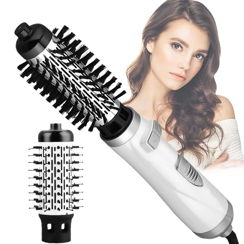 Hot Air Brush For Home Curls Waves Style Electric Comb 360 Rotating Hair Drying Hair Straightener Volumizer One-Step Dryer Brush