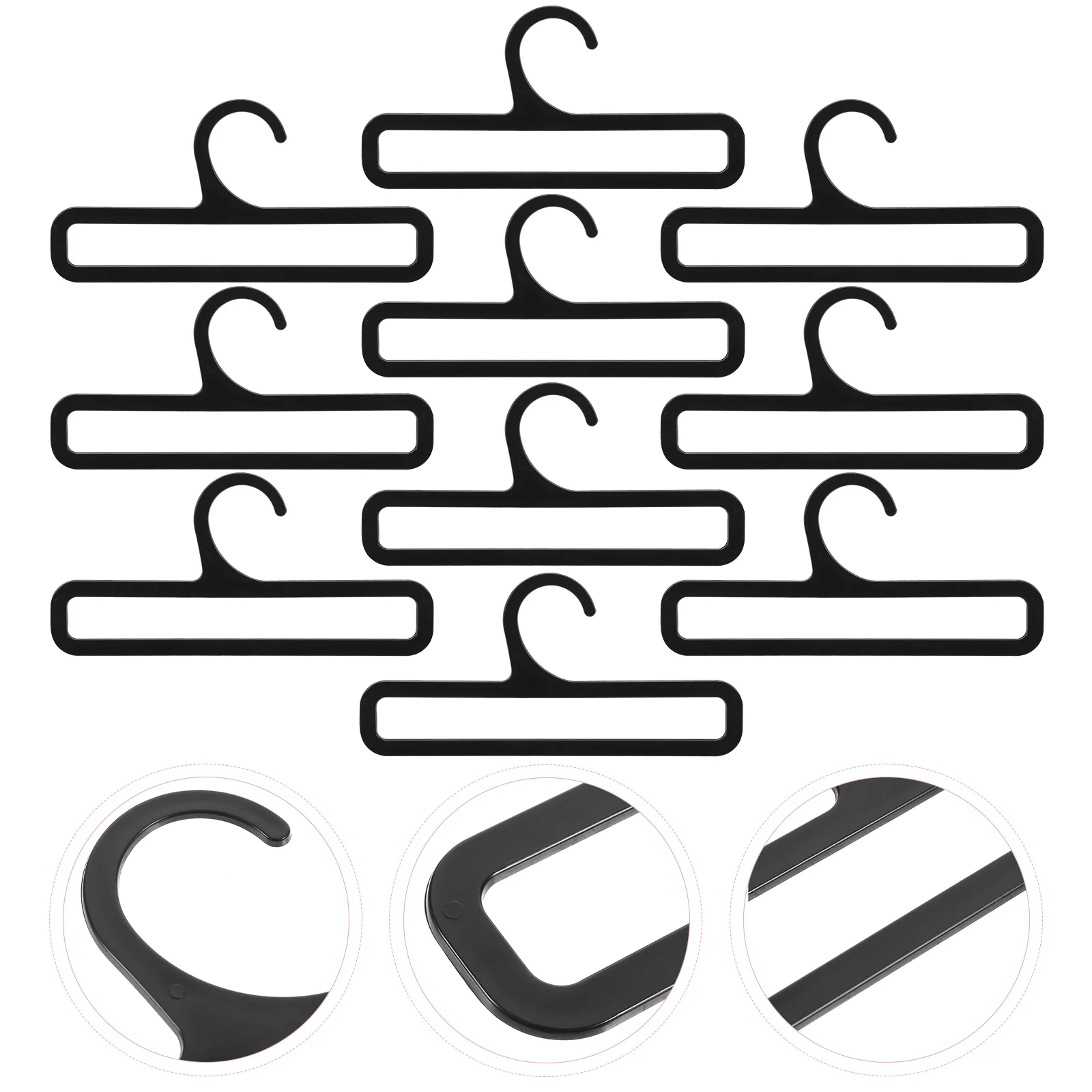 

10pcs Plastic Scarf Hanger Rack for Closet Organization Tie Belt Accessories Storage Display Home Scarf Hanger Use