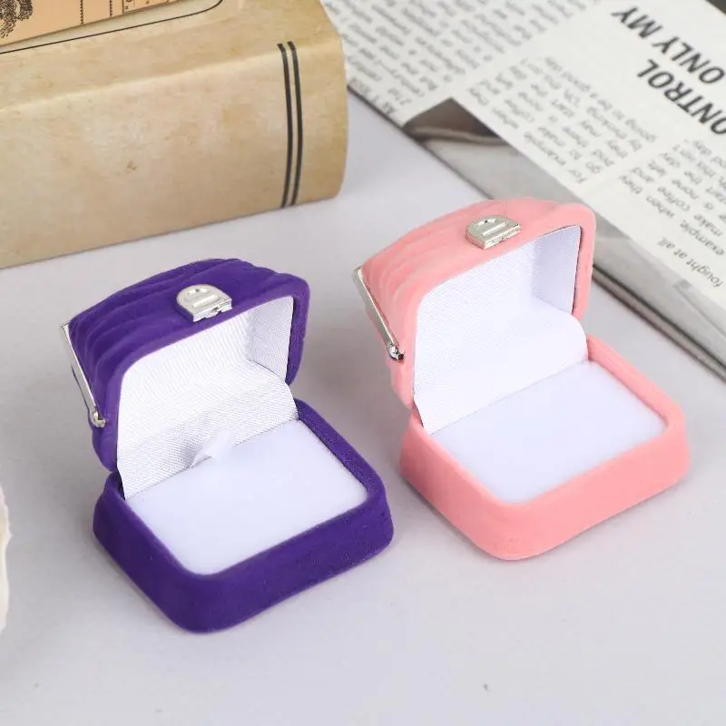 

1Pcs Small Jewelry Box Velvet Wedding Ring Box Necklace Display Box Cute Bear Gift Box Container Case For Jewelry Packaging