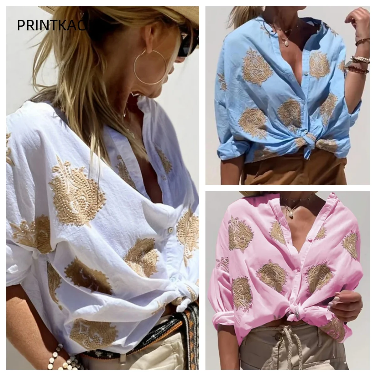 المرأة المتضخم قميص منقوش طويل الأكمام ، بلوزة فضفاضة تناسب ، عارضة مكتب سيدة ، خمر ، الخريف ، الشتاء #1