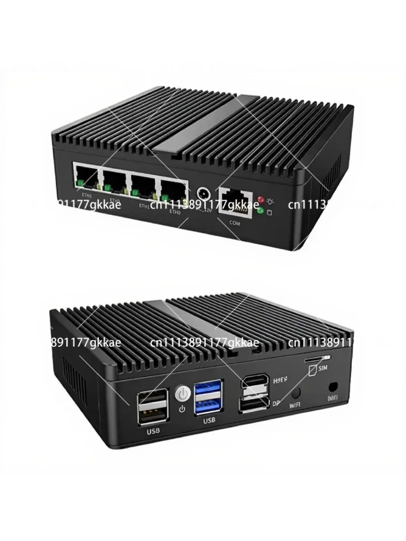 Mini Fanless Industrial Computer N100 Silent Micro PC 12th Gen Portable Small Host