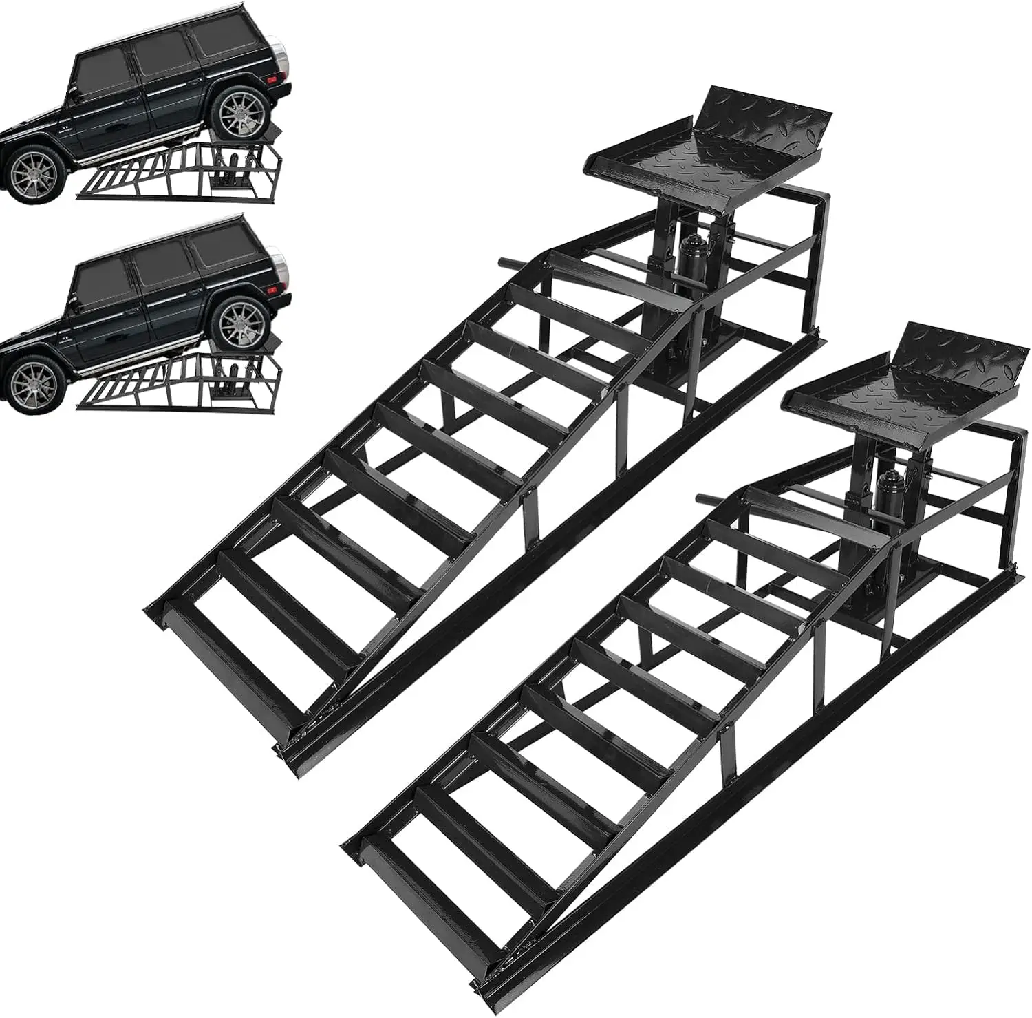 5T Drive-On Two-Post Car/RV Hydraulic Lifting Jack Parking Equipment Car Ramp with Drive-On Jack