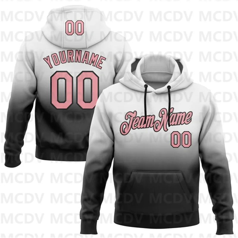 

Custom Stitched White Medium Pink-Black Fade Fashion Sports Pullover Sweatshirt Hoodie